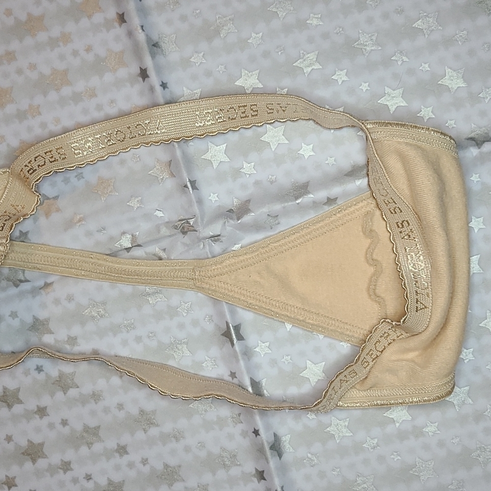 RARE VINTAGE Victoria's Secret V-String Sz S Nude - Picture 3 of 6